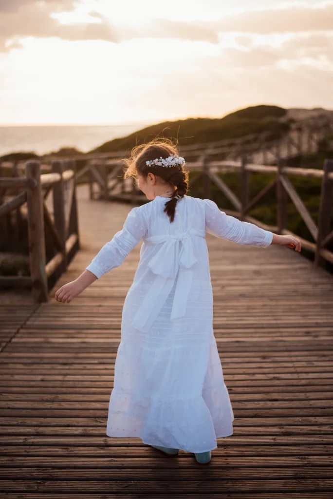 Sesión fotográfica de niña para Primera Comunión